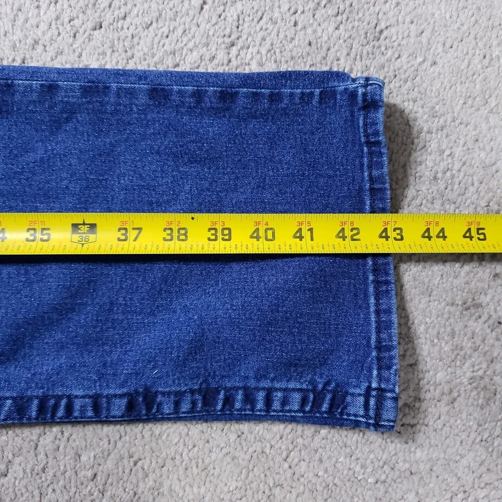True Religion Jeans Mens 34 (35x32) Blue Ricky Relaxed Straight Med‎ Wash Denim